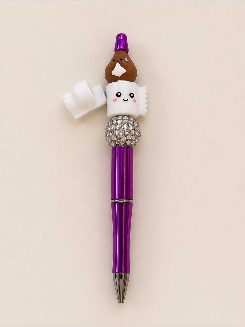 Handmade cute toilet themed pen. Fun gift